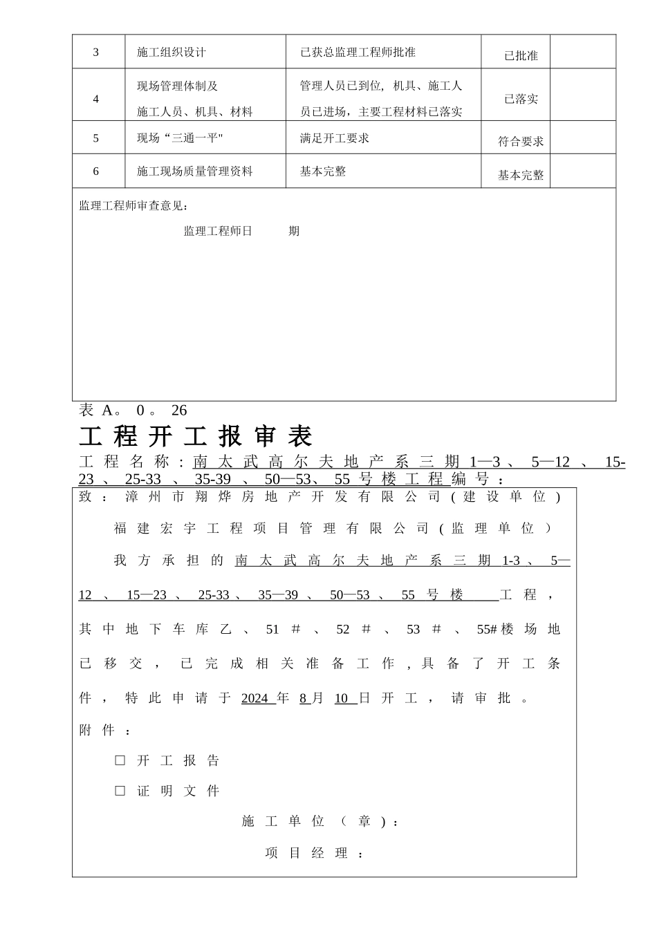 开工报审表及开工报告_第3页