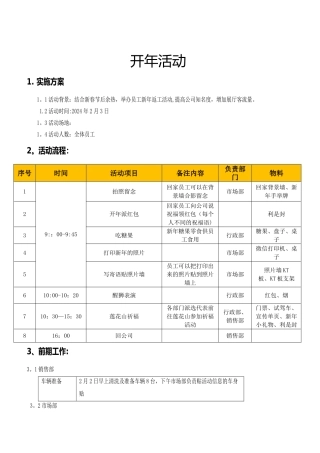 开年活动方案