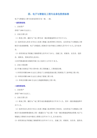 弱电智能化设计和施工资质申请条件