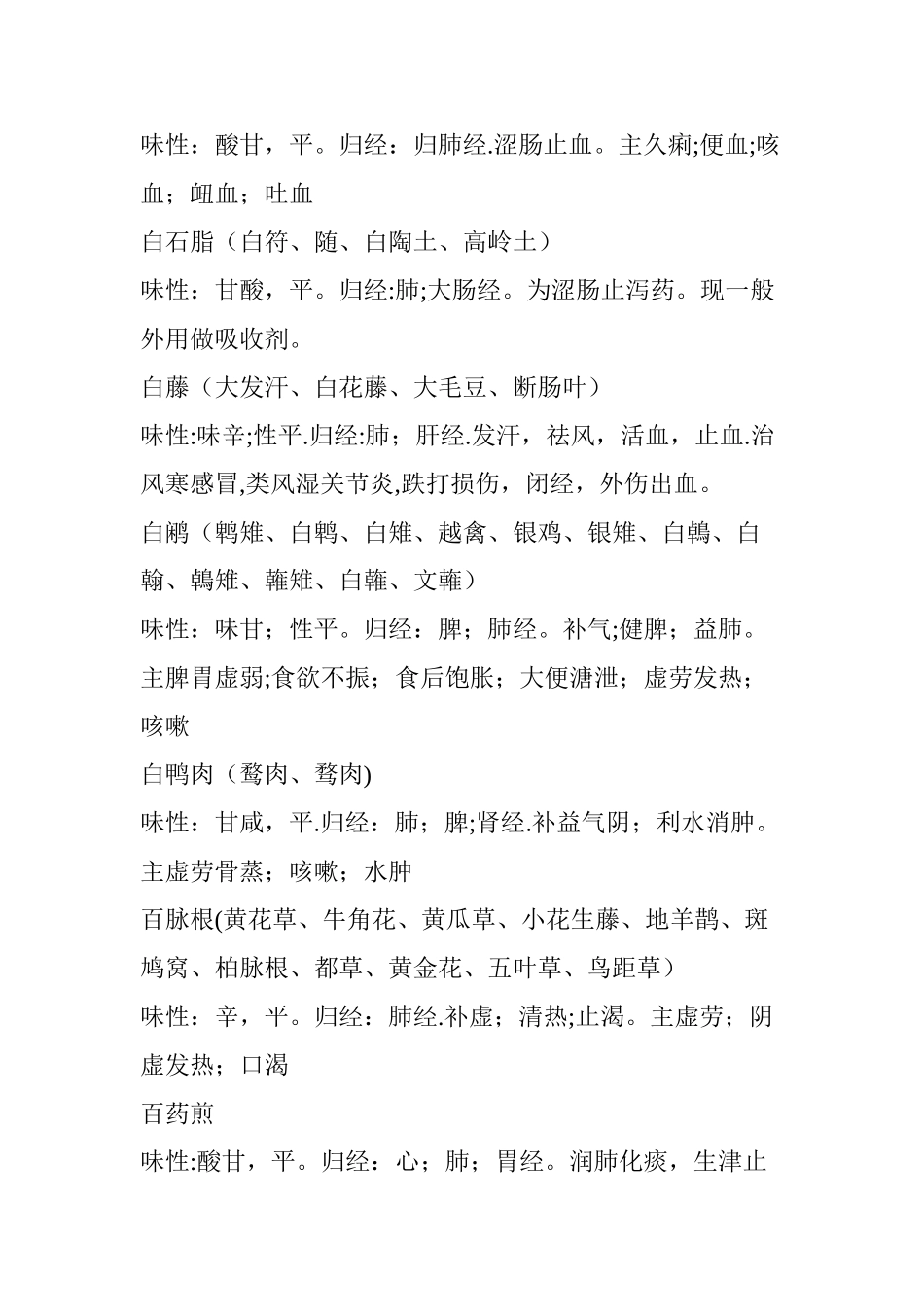 归入肺经的平性中药列表_第3页