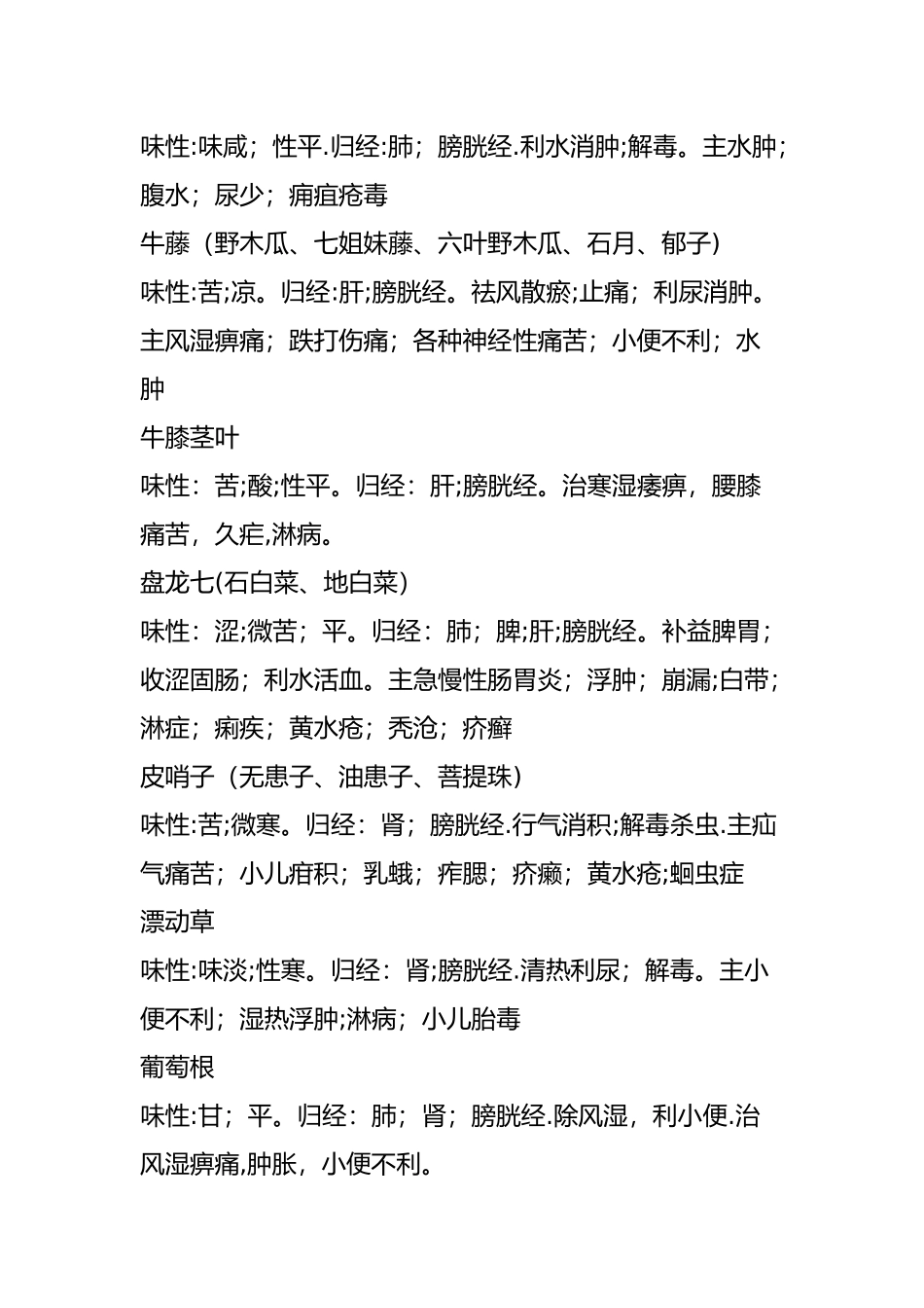 归入膀胱经的中药列表_第3页