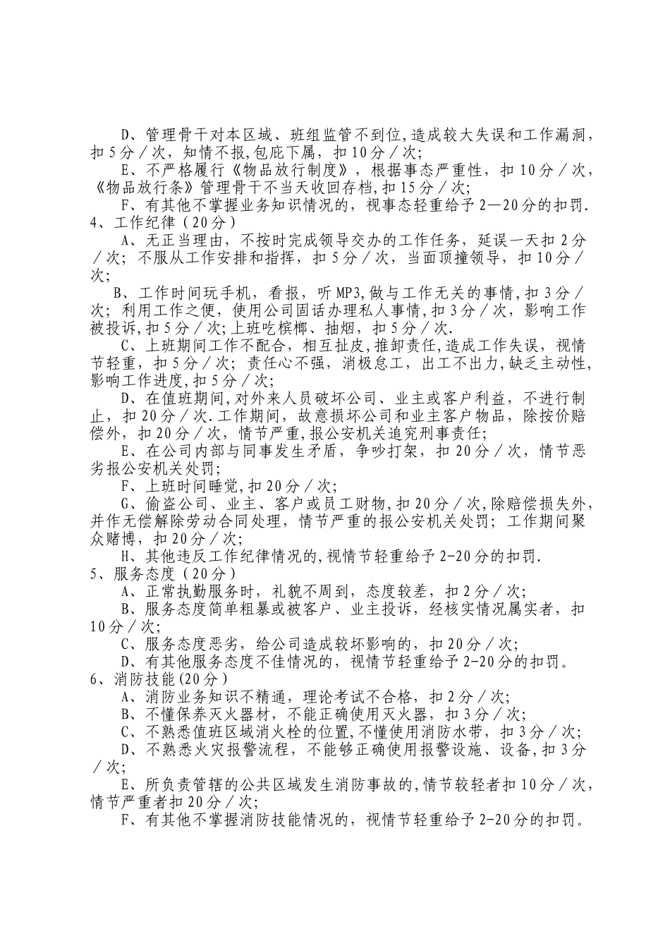 形象岗保安考核办法_第2页