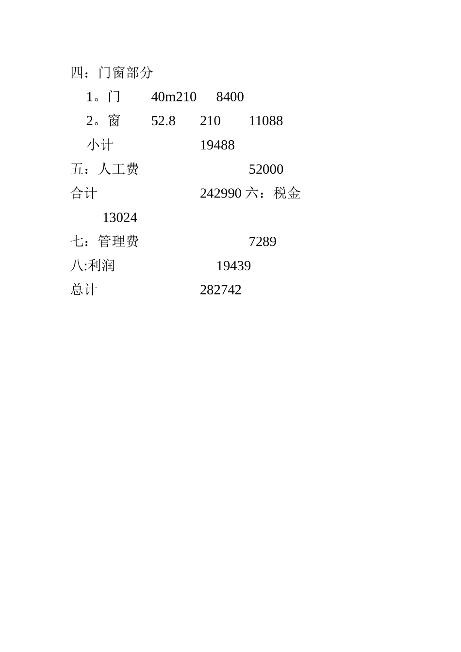 彩钢板房预算表_第2页