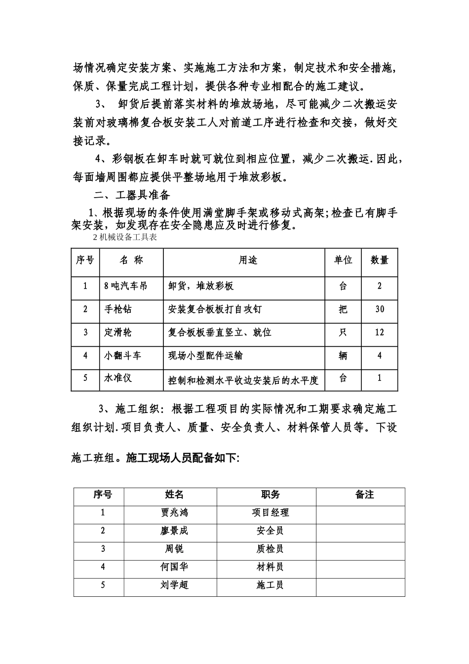 彩钢瓦安装施工方案_第2页