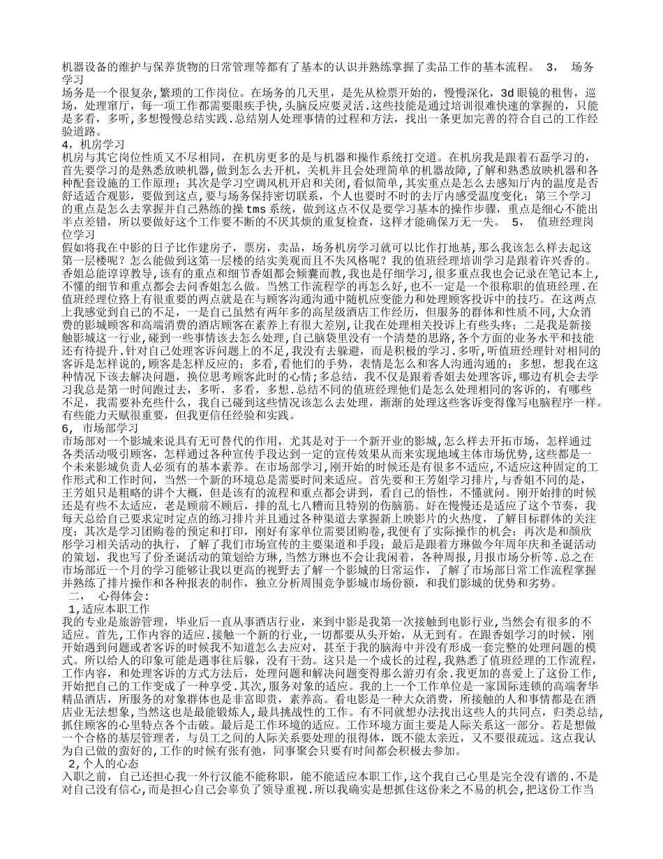 影城的工作总结_第2页