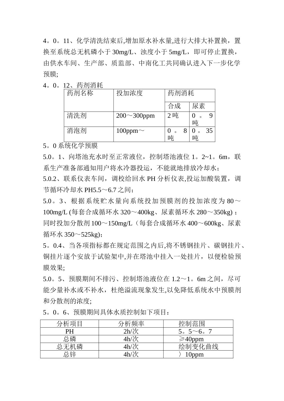 循环水化学清洗预膜方案_第3页