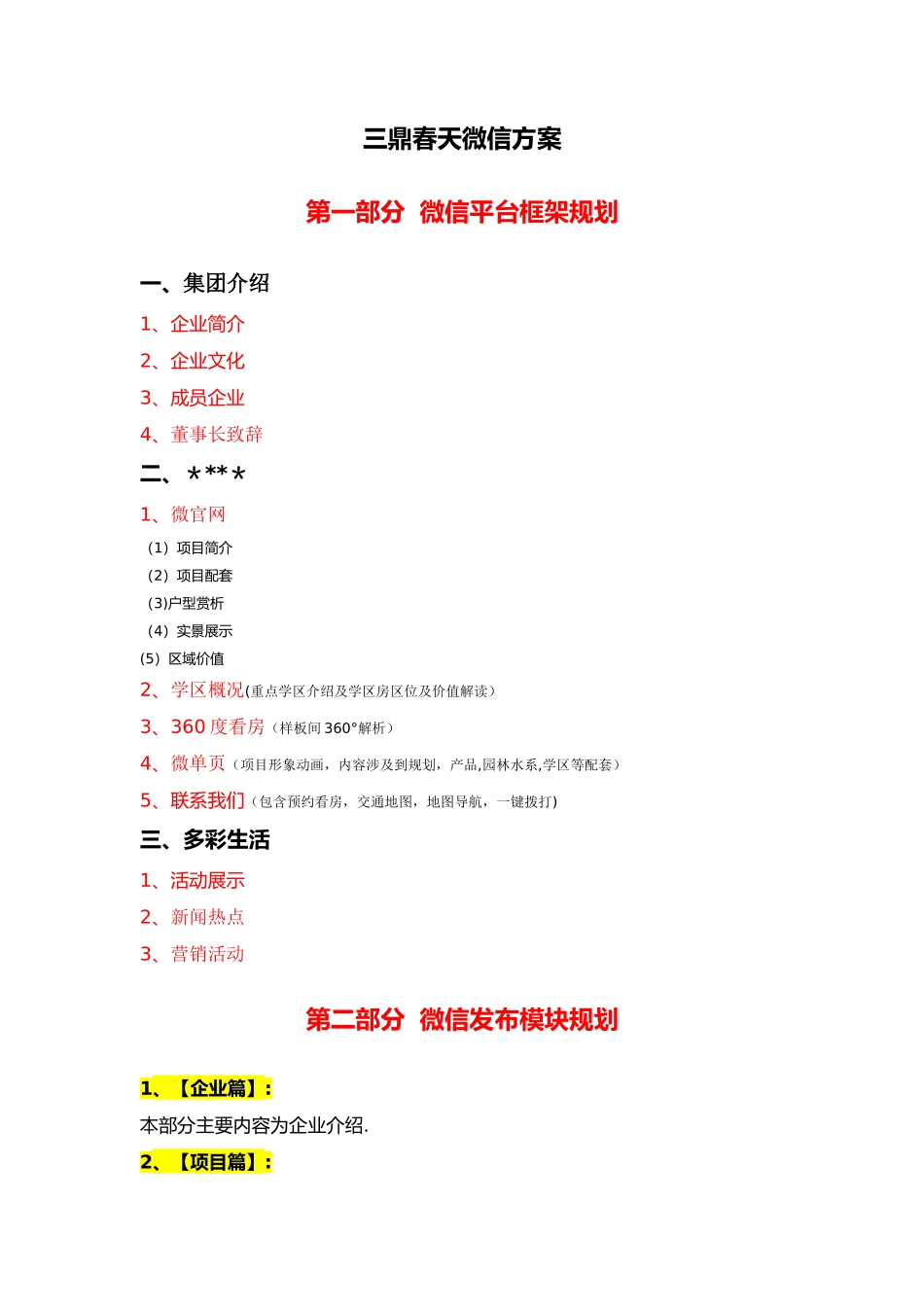 微信发布及规划方案_第1页