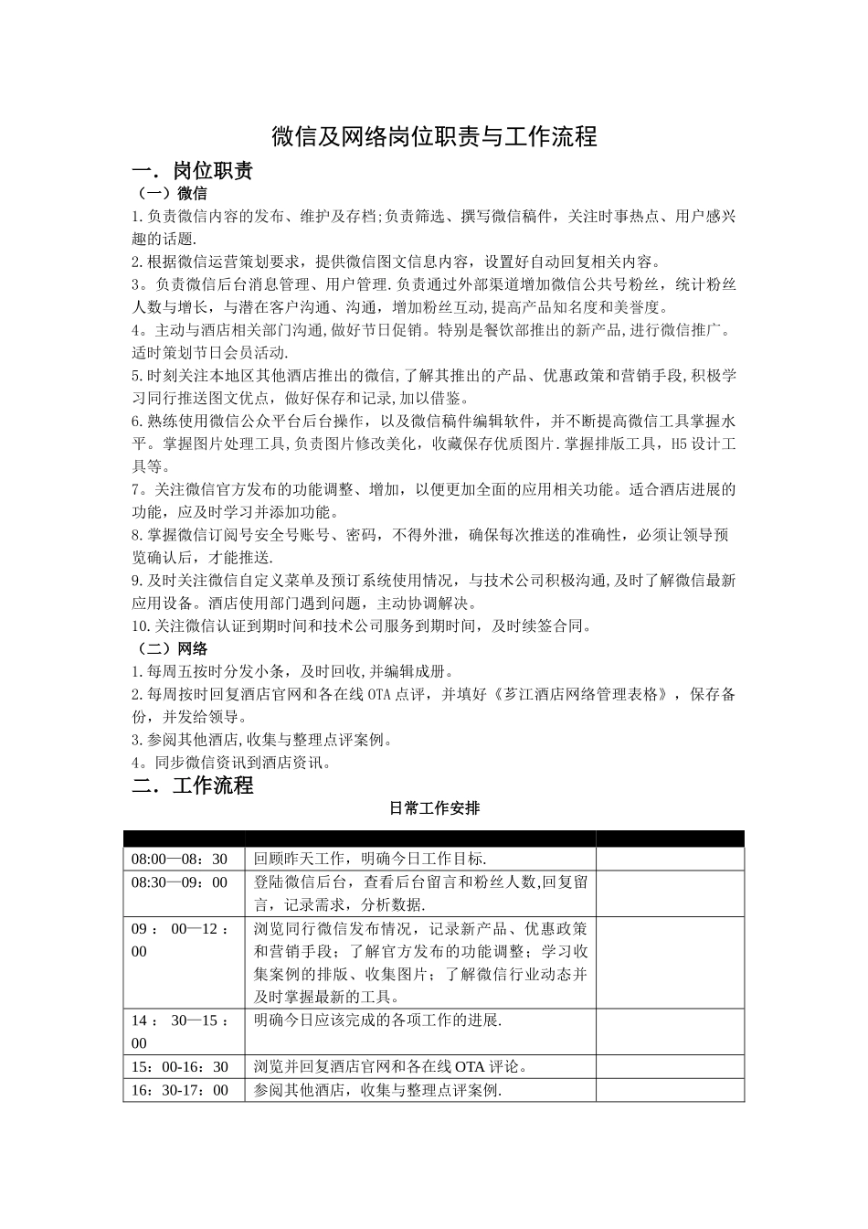 微信运营及网络岗位职责_第1页
