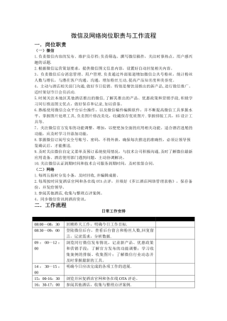 微信运营及网络岗位职责
