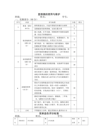 微生物技能考核标准