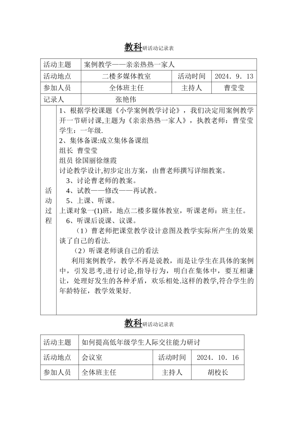 心理健康教育教研活动记录表.doc2_第1页