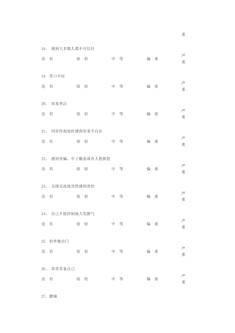 心理健康评价表_第3页