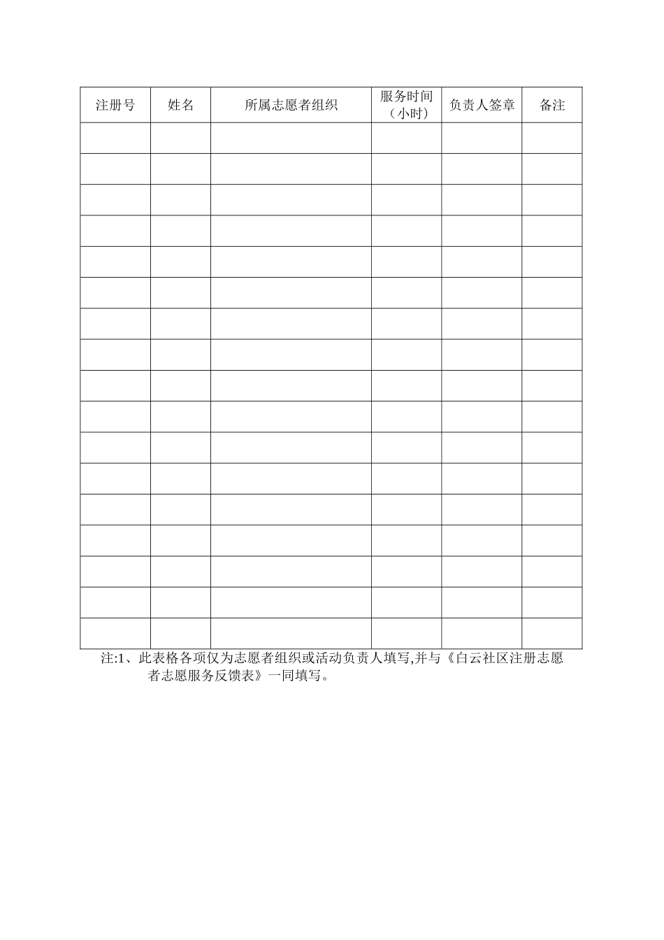 志愿服务反馈表+服务记录表_第2页