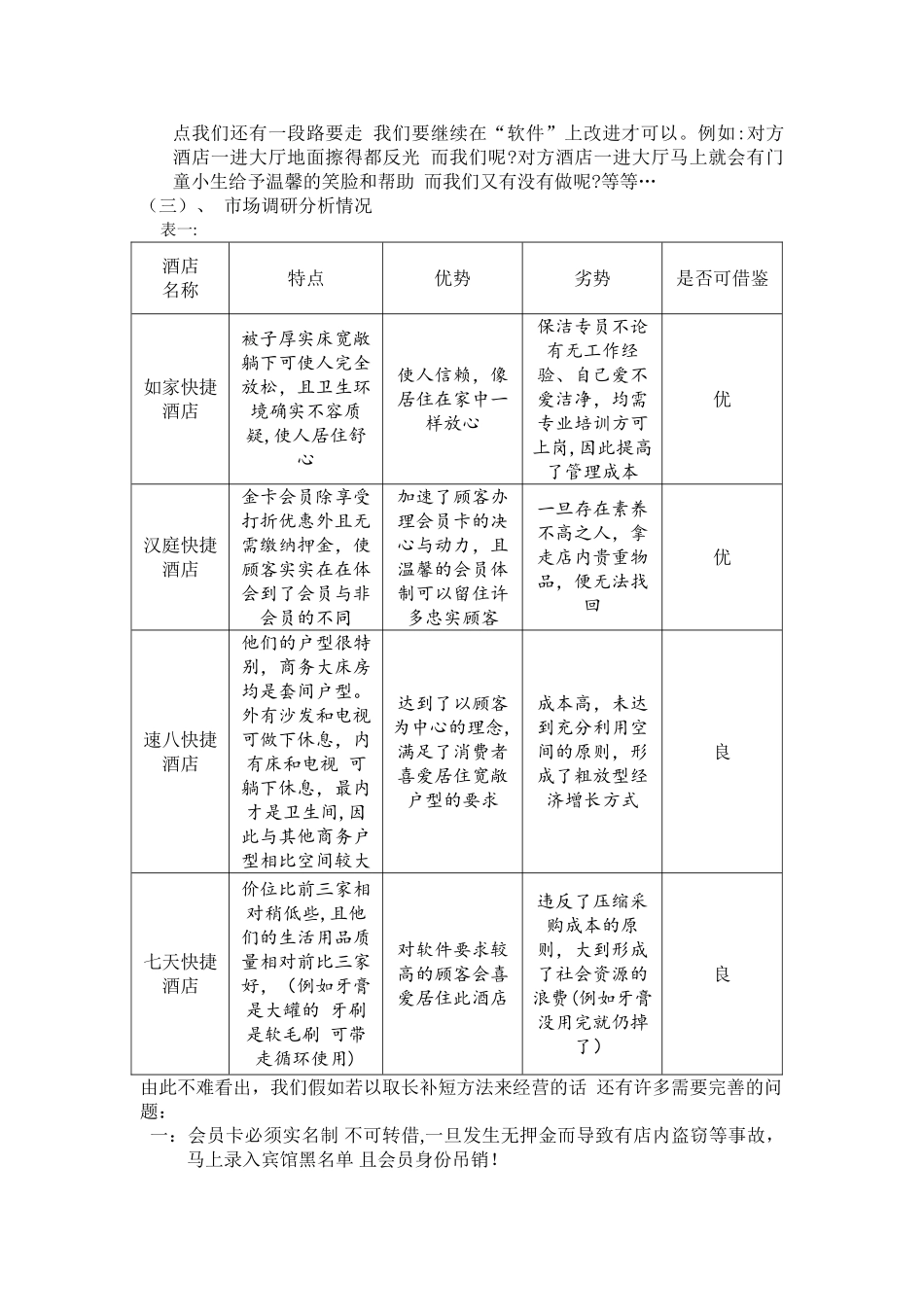 快捷宾馆营销计划书_第3页