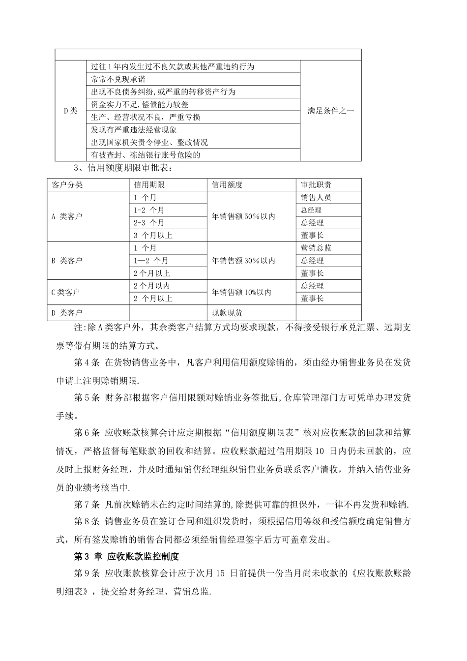 快消行业应收账款管理制度_第2页