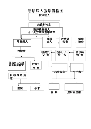 急诊科病人就诊流程图