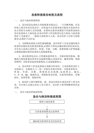 急诊转接服务制度及流程