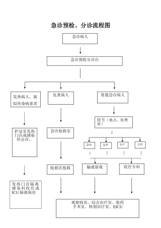 急诊预检、分诊流程图