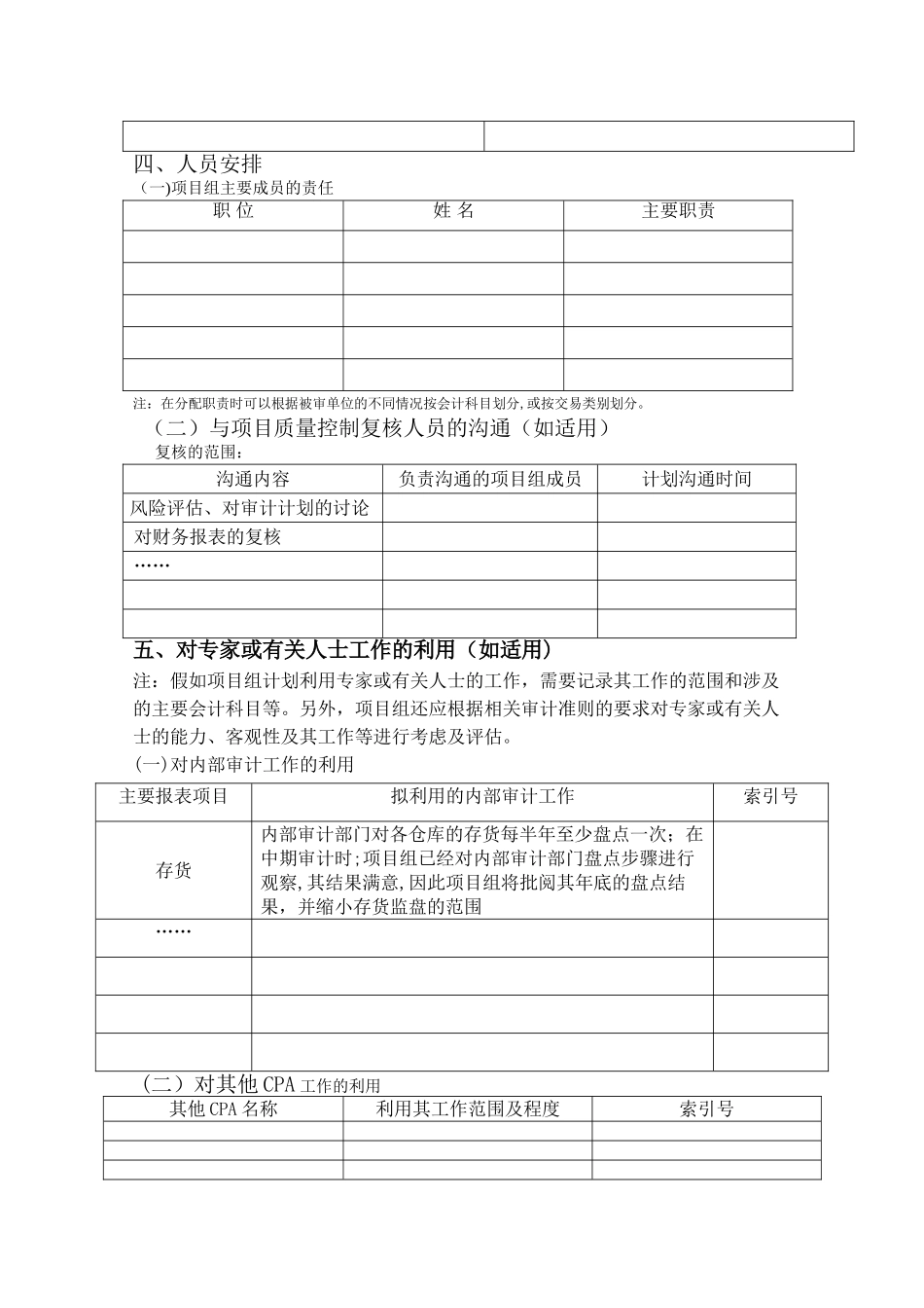 总体审计策略及具体审计计划实物模板_第3页