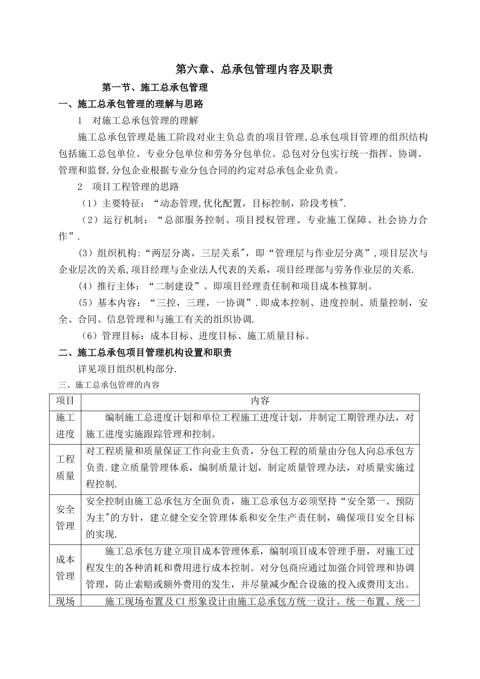 总承包管理内容及职责_第1页