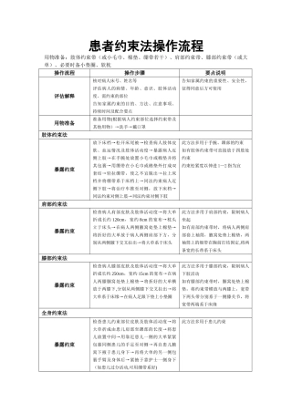 患者约束法操作流程