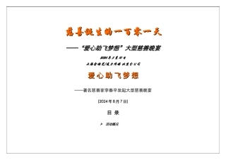 慈善晚宴执行方案