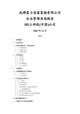 成都富力房屋置换有限公司企业管理咨询报告5