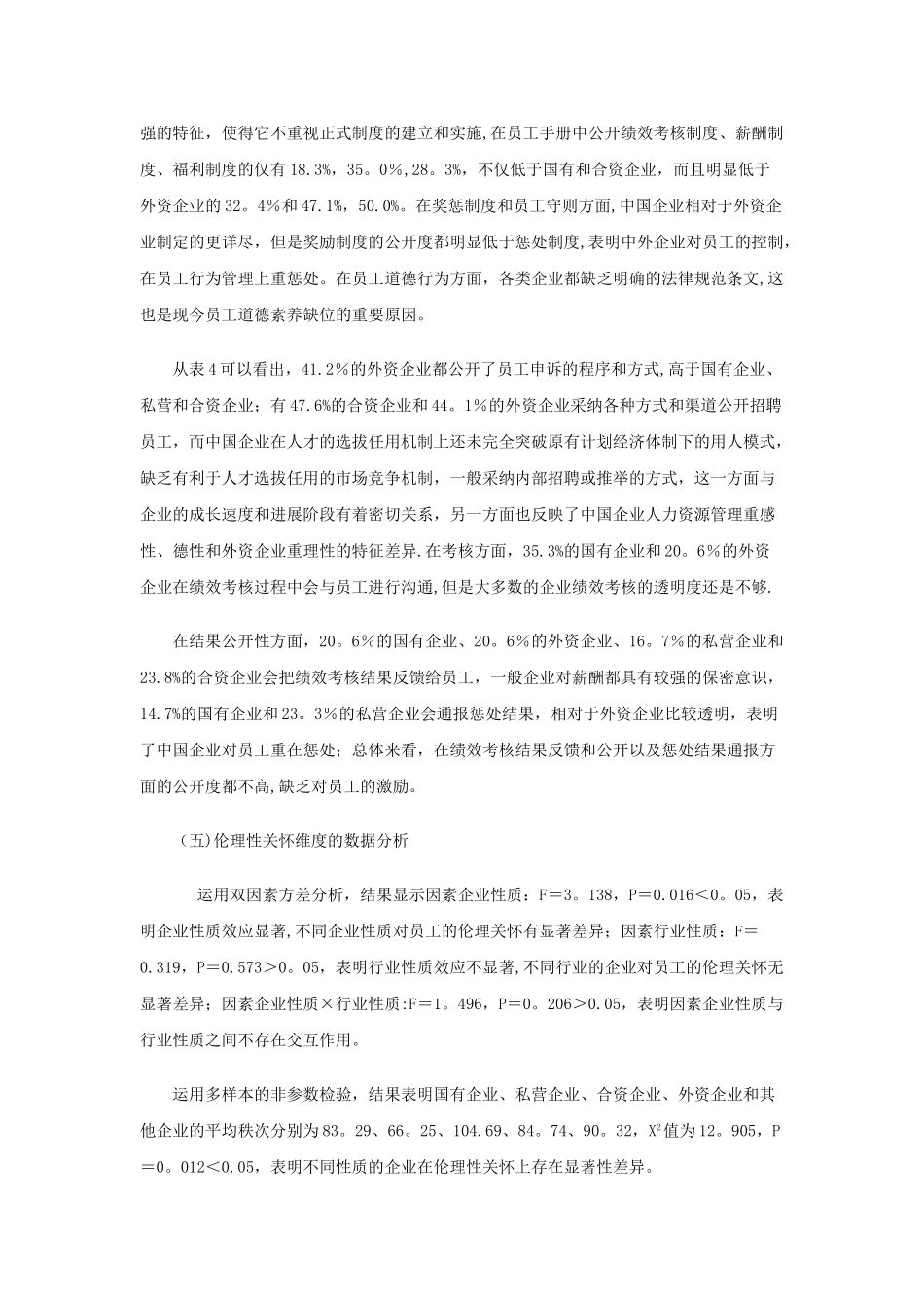 我国企业人力资源管理伦理特征的实证研究_第2页