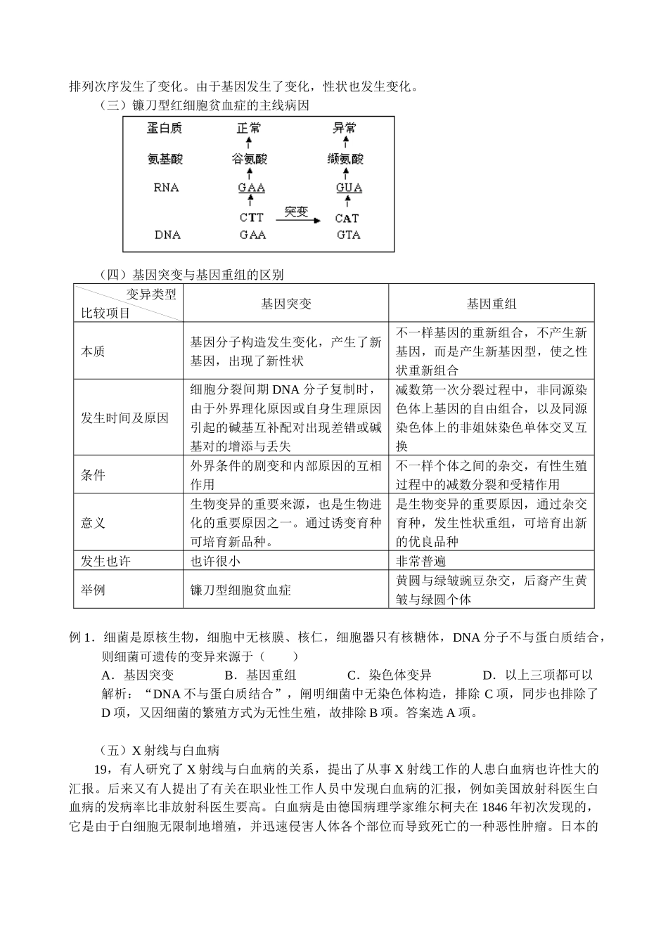 2025年第一轮考点2426基因突变和基因重组_第2页