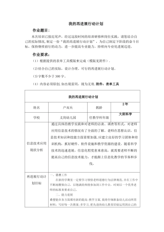 我的再发展行动计划