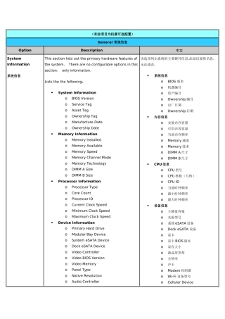 戴尔DELL笔记本最新BIOS-中英文对照表