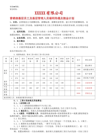 房产中介公司-薪酬计划