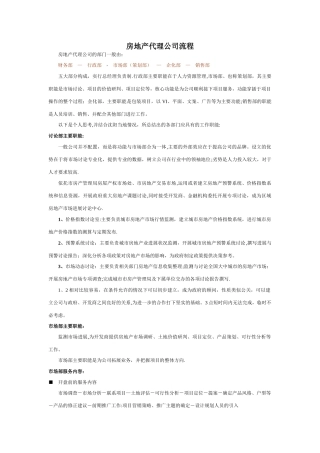 房地产代理公司流程