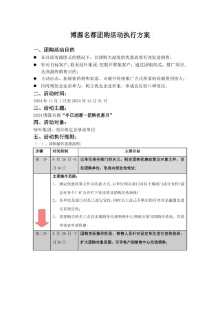 房地产团购活动执行方案
