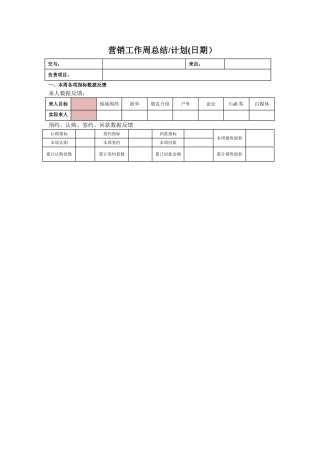 房地产销售工作周总结与计划