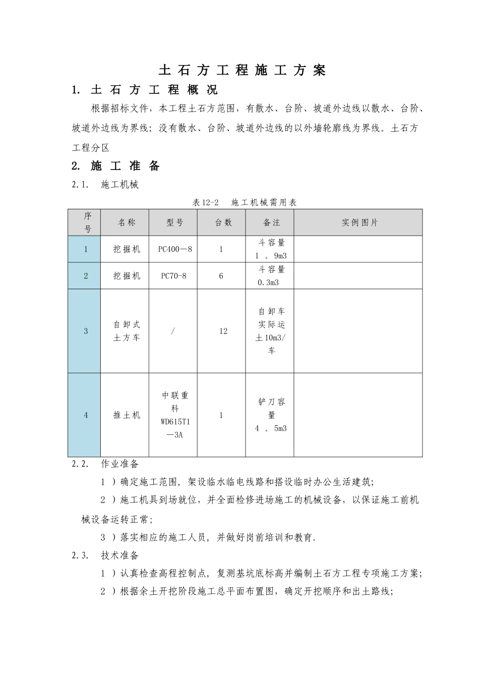 房建基础土石方工程方案_第1页