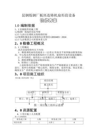 扇形段设备检修方案