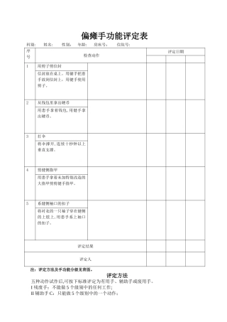 手功能评定量表1