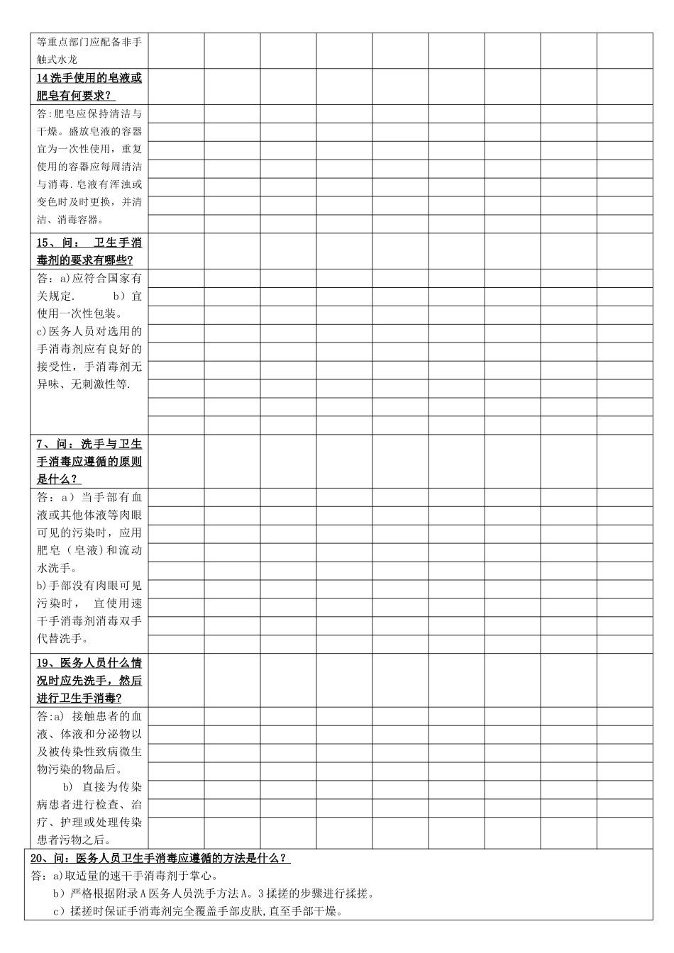 手卫生知识提问表_第3页