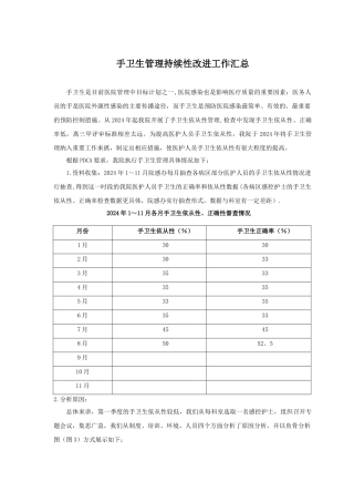 手卫生管理持续改进2024年