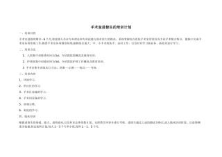 手术室进修计划