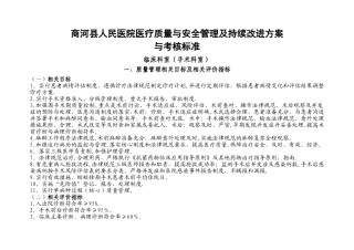 手术科室医疗质量与安全管理及持续改进方案与质量考核标准