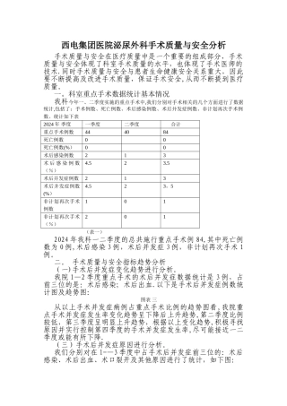 手术质量与安全分析总结