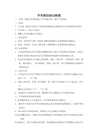 手术部位标记制度