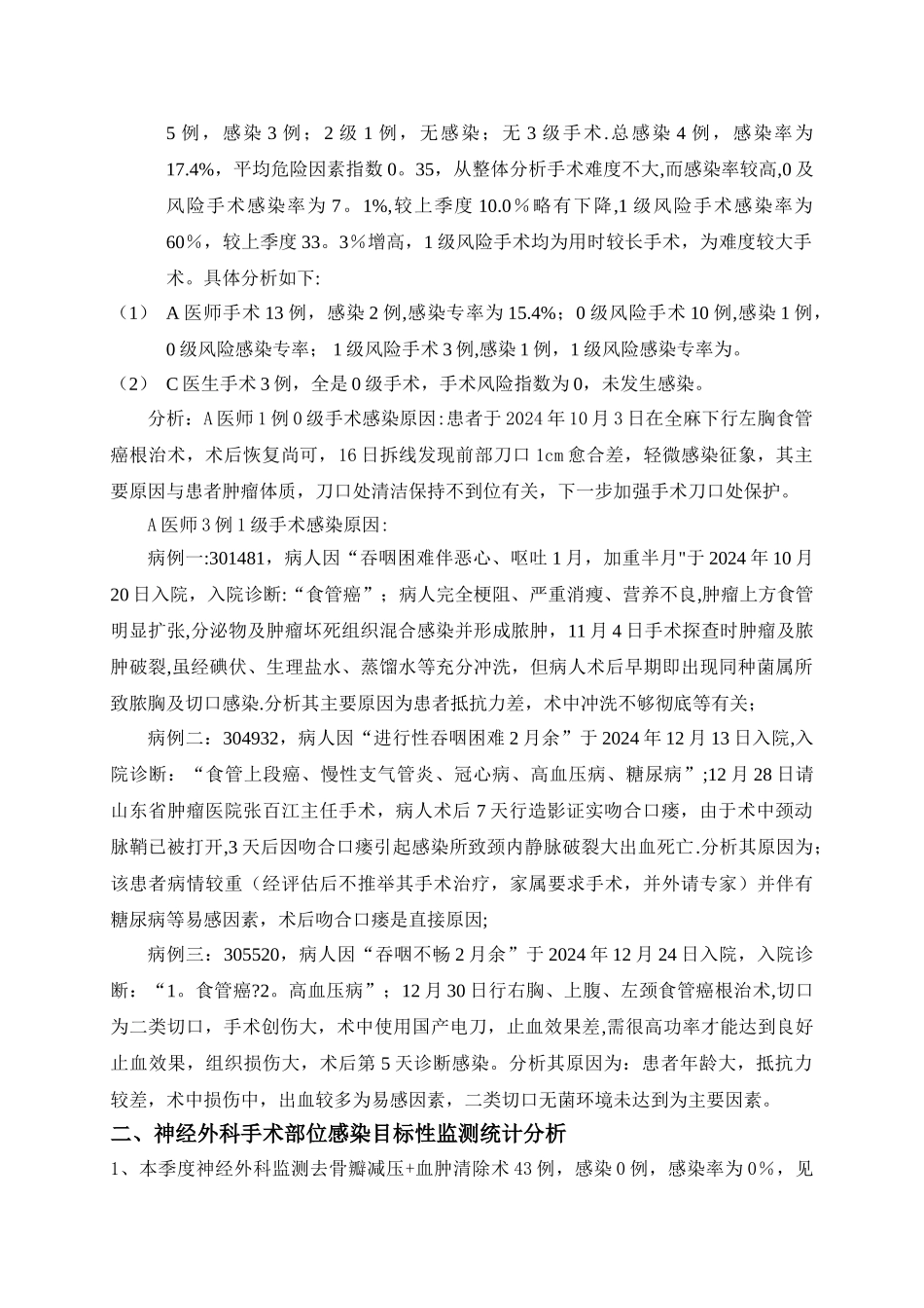 手术部位感染目标性监测总结分析_第2页