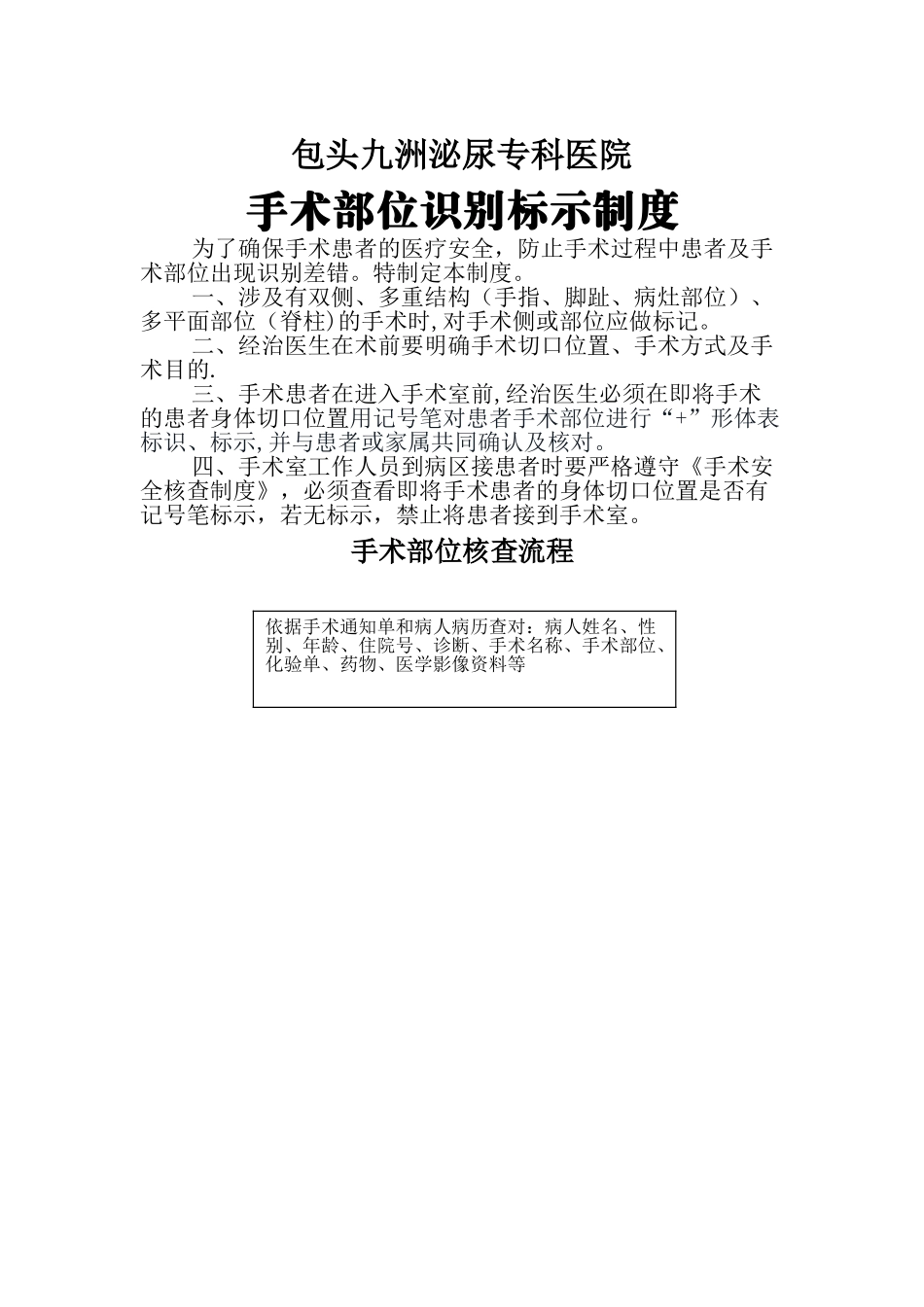 手术部位识别标示制度_第1页
