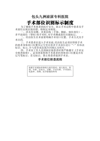 手术部位识别标示制度