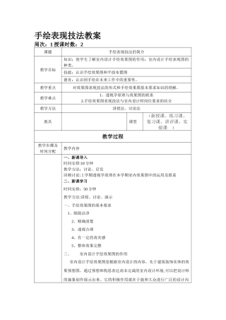 手绘表现技法教案
