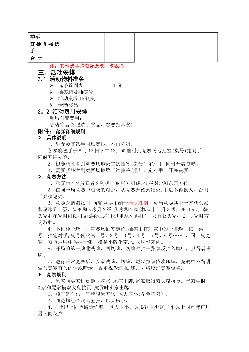 扑克牌大赛活动方案_第3页