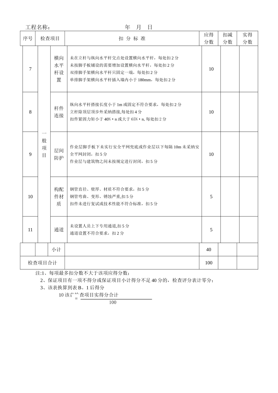 扣件式钢管脚手架检查评分表_第2页